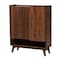 Baxton Studio Paricia Mid-Century Modern Walnut Brown Finished Wood Shoe Cabinet 235-13267-ZORO - alternate 1